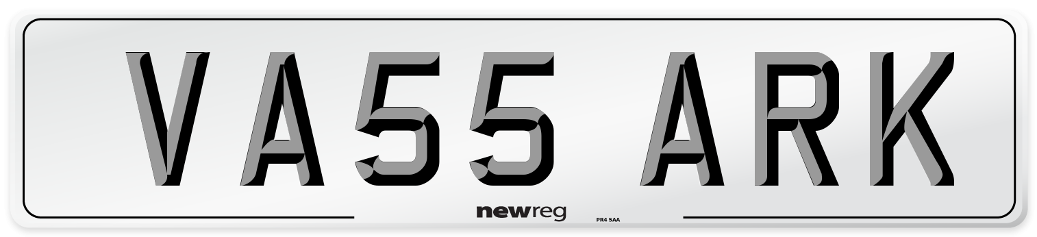 VA55 ARK Number Plate from New Reg
